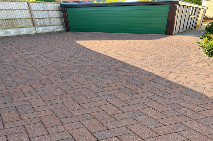 Driveway after professional cleaning