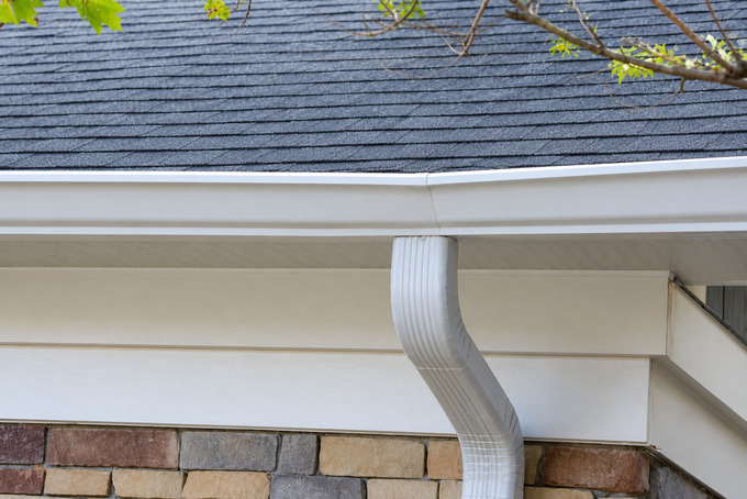 Gutters after professional cleaning